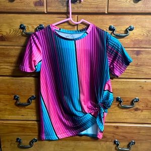 Girls Multicolor Serape Crazy Train Blouse